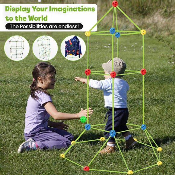 Space Themed Fort Building Kit for Kids Ages 3+ - Picture 6 of 6